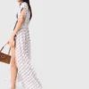 Robe longue à imprimé jacquard Robe longue à imprimé jacquard