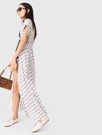 Robe longue à imprimé jacquard