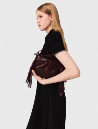 Robe longue plissée à col polo
