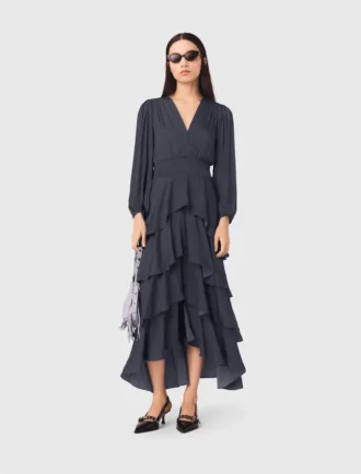 Robe longue à volants