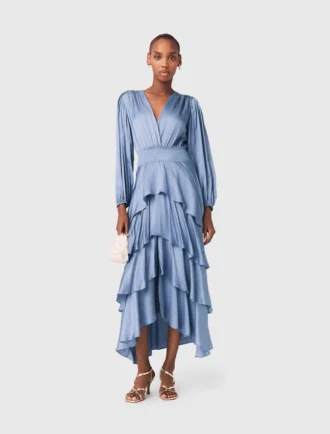 Robe longue à volants