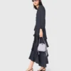 Robe longue à volants