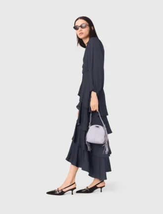 Robe longue à volants