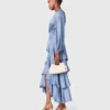 Robe longue à volants