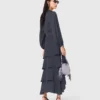 Robe longue à volants