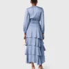 Robe longue à volants