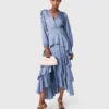 Robe longue à volants