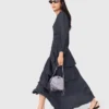 Robe longue à volants