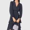 Robe longue à volants