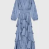 Robe longue à volants