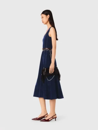 Robe mi-longue en velours