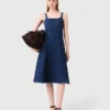 Robe midi en denim