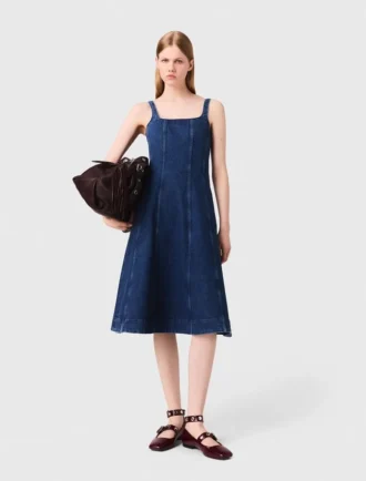Robe midi en denim