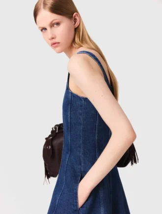 Robe midi en denim