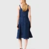 Robe midi en denim