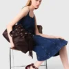 Robe midi en denim