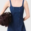 Robe midi en denim