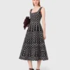 Robe midi en maille jacquard