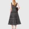 Robe midi en maille jacquard