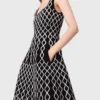 Robe midi en maille jacquard
