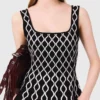 Robe midi en maille jacquard