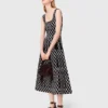 Robe midi en maille jacquard