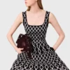 Robe midi en maille jacquard