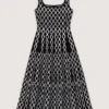 Robe midi en maille jacquard