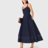Robe midi évasée