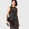 Robe à paillettes florales