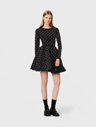 Robe patineuse à perles et strass