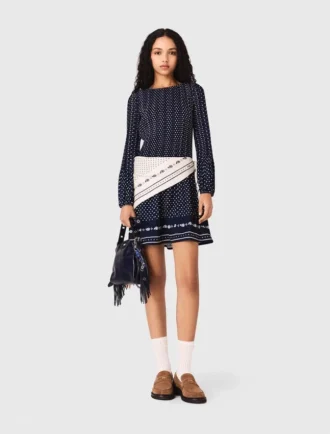 Robe plissée imprimé bandana