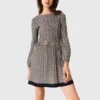 Robe plissée à motifs