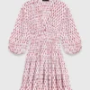 Robe plissée à motifs Robe plissée à motifs