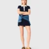Robe polo à bordures contrastées