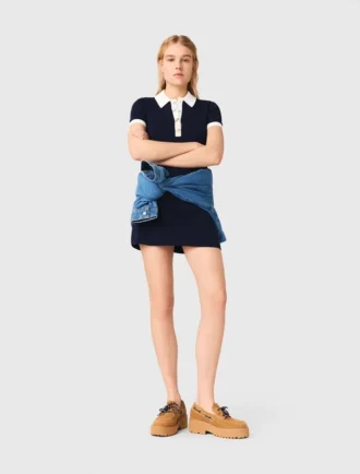 Robe polo à bordures contrastées