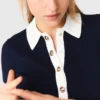 Robe polo à bordures contrastées