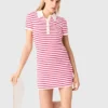 Robe polo à rayures