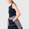 Robe évasée avec bordure contrastée