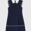 Robe évasée avec bordure contrastée