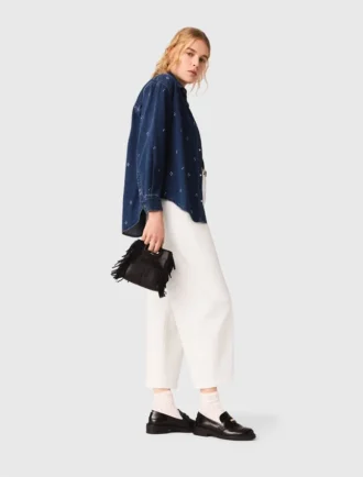 Sac en cuir avec bandoulière à chaîne