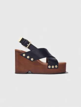 Sandales à plateforme en cuir