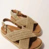 Sandales plates effet raphia Sandales plates effet raphia