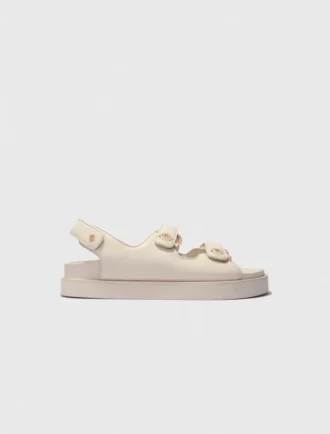 Sandales plates en cuir Sandales plates en cuir