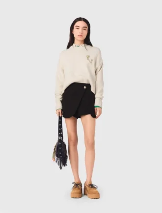 Short de costume à effet superposé