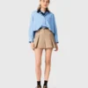 Short en coton plissé Short en coton plissé
