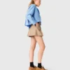 Short en coton plissé Short en coton plissé