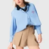 Short en coton plissé Short en coton plissé