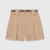 Short en coton plissé Short en coton plissé