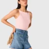 Short en denim tressé Short en denim tressé